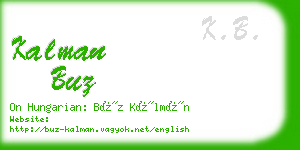 kalman buz business card